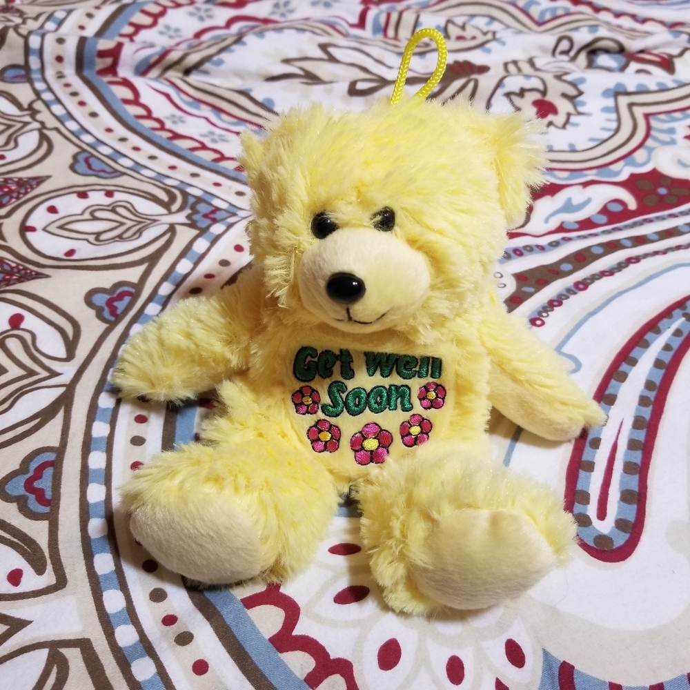 Swibco Teddy Bear Yellow Get Well Soon Plush Stuffed Animal New **CLEARANCE**